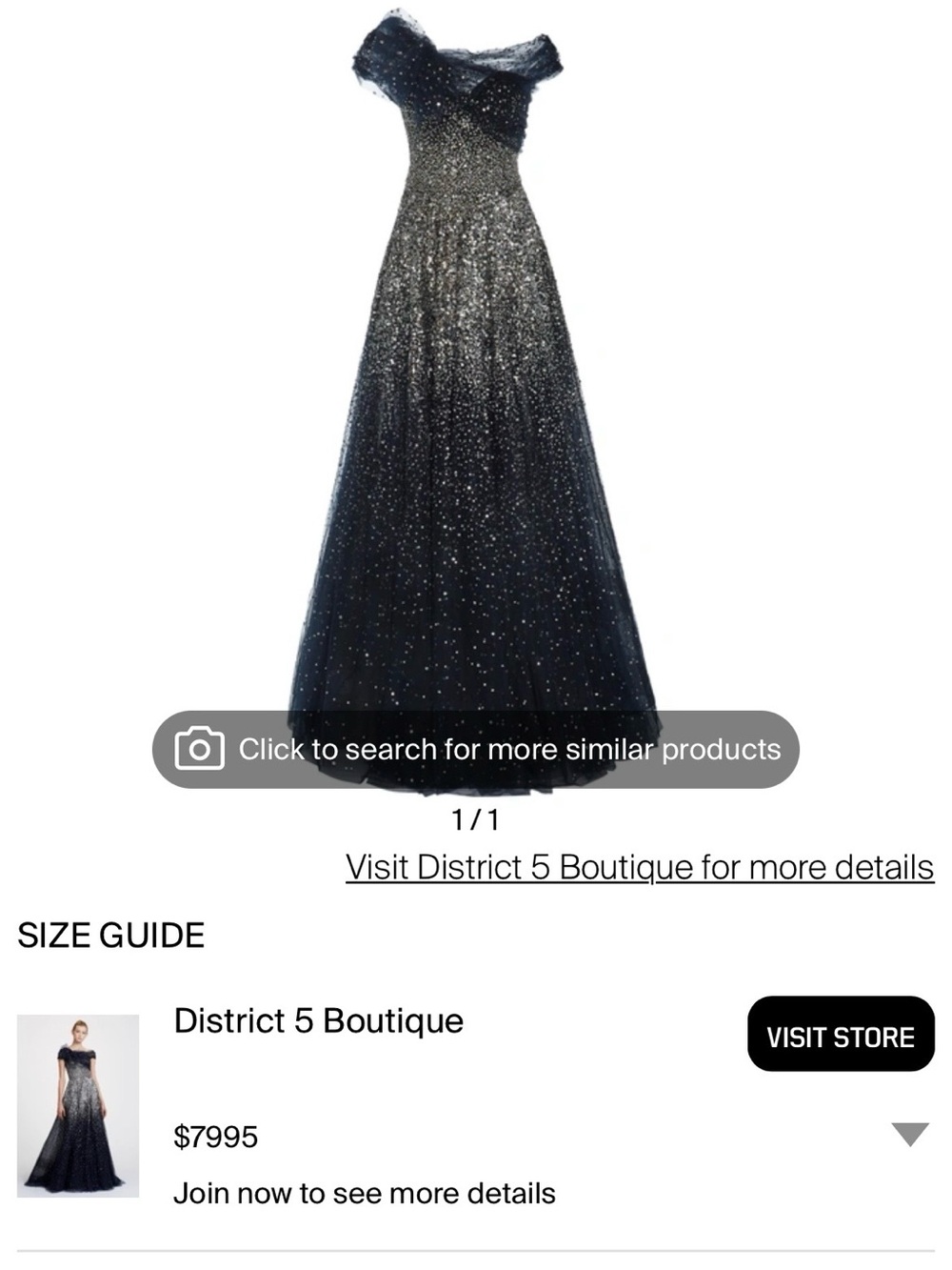 Marchesa Couture $8,000 sequin ballgown Ombre navy/Silver sz 8 stunning! Mother
